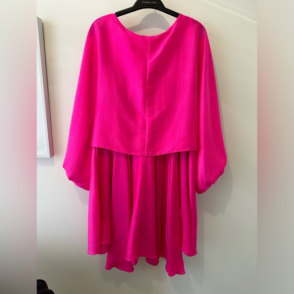 Azeeza magenta raw silk mini dress - Picture 6 of 9